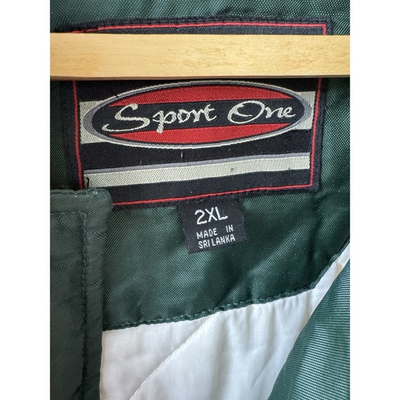 VINTAGE 90's GREEN BAY PACKERS NFL THROWBACK STARTER JACKET W/ ROLL UP HOOD RARE - Picture 8 of 11